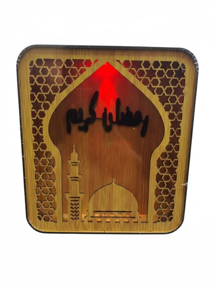 Decorative Ramadan lantern, Ramadan decorative lamp, 3D lanterns, Islamic decorative lamp, Ramadan lanterns for decorating a bedroom table, Ramadan gifts 18cm*19cm - Image 4